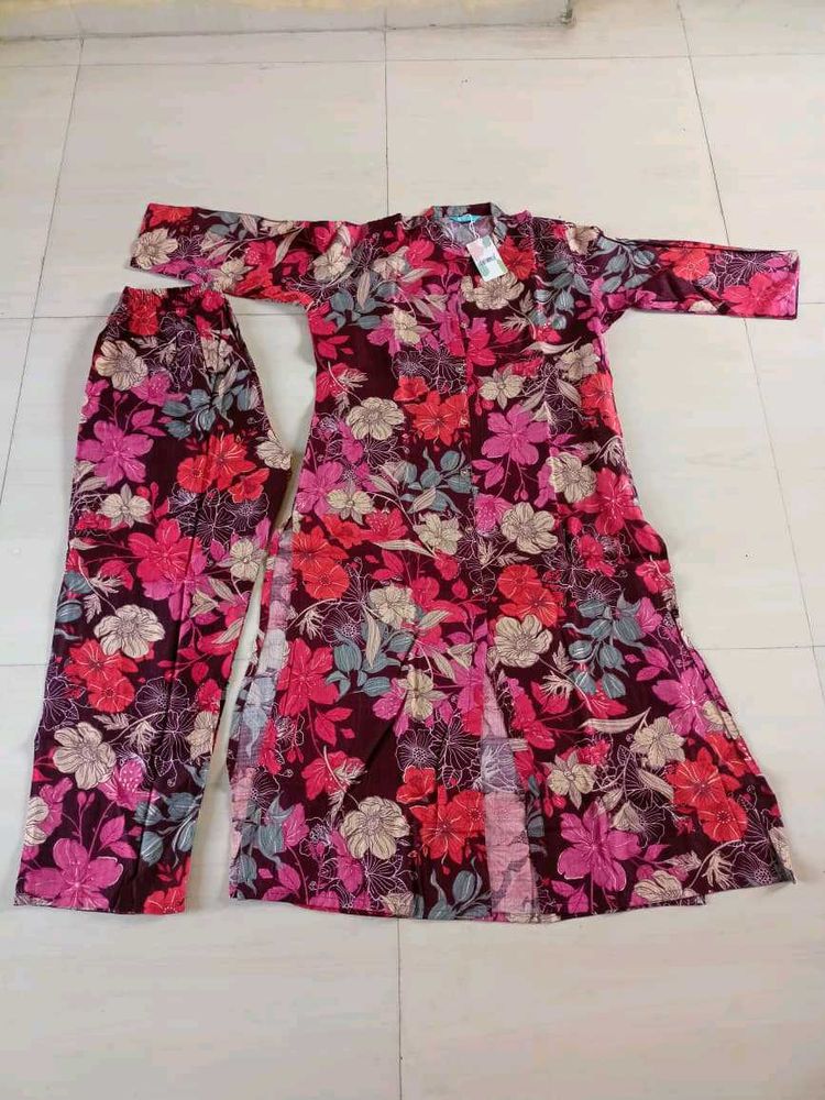 Floral Print long cord Set