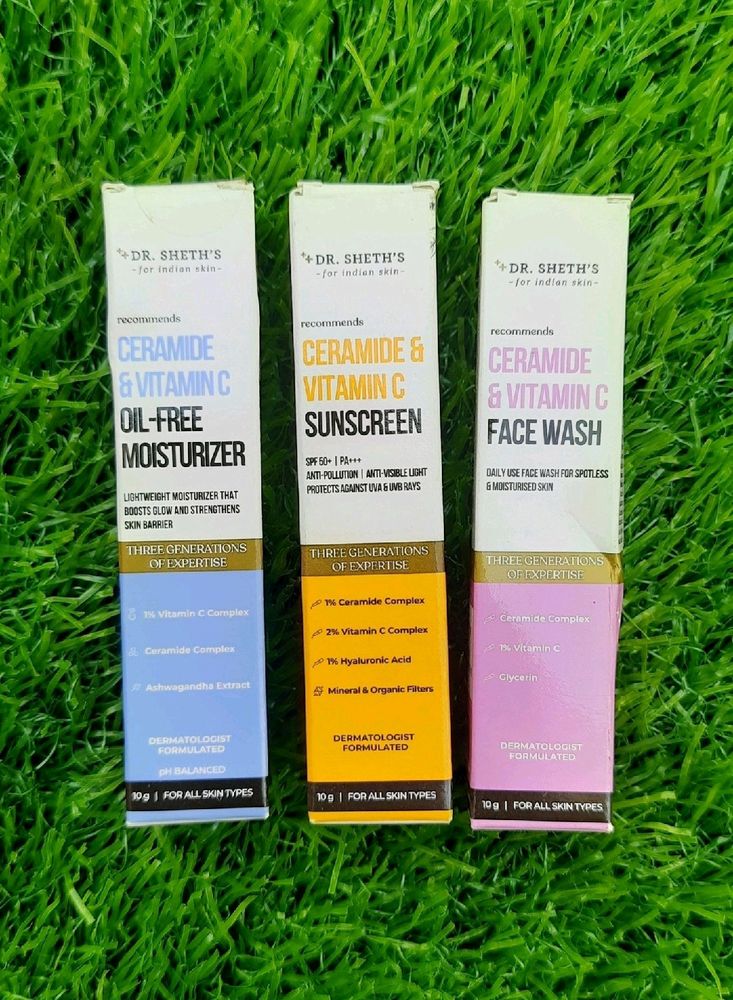 Dr.Sheth Sunscreen, Moisturizer And Face Wash