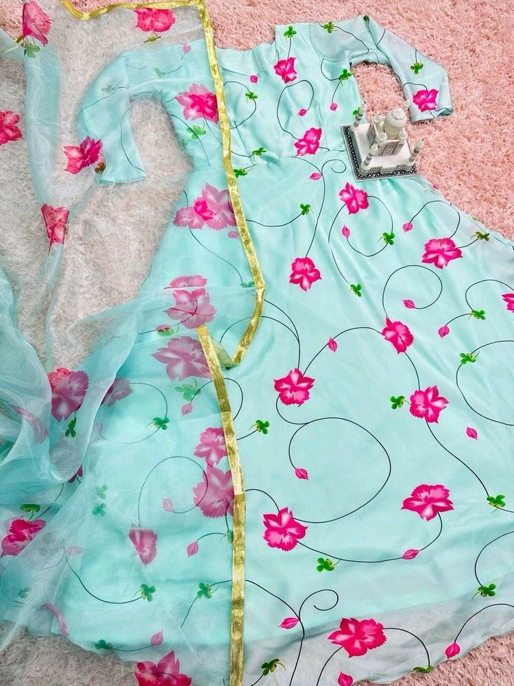 Trending Full Flair Stitched Gown