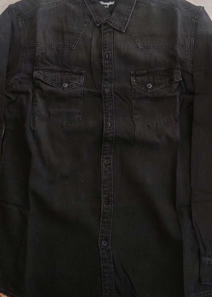 Black Denim Shirt From Wrangler