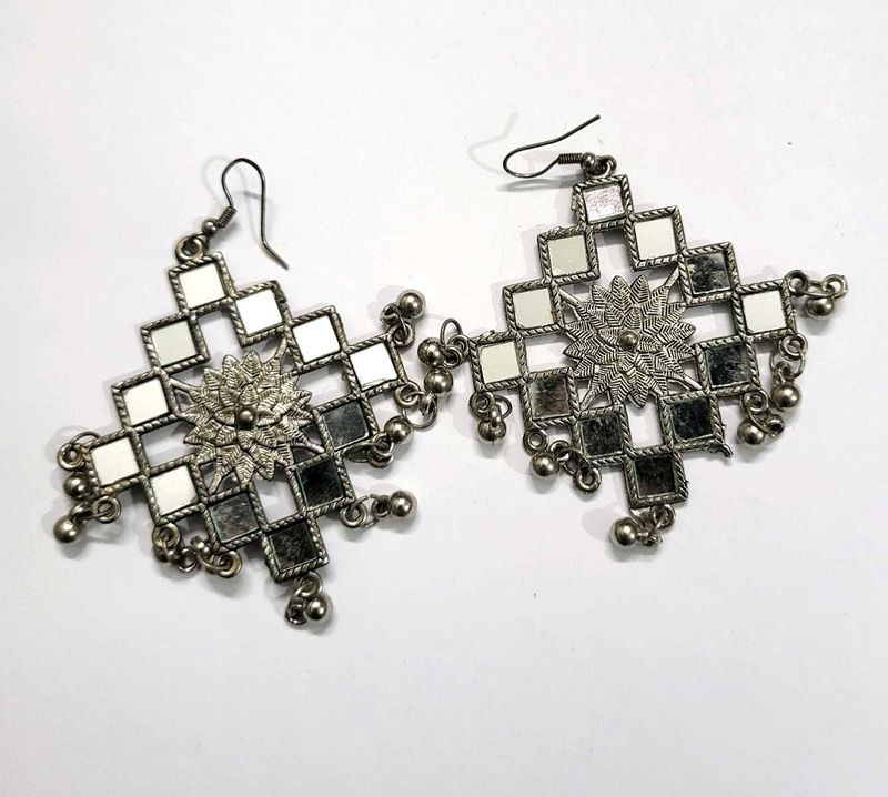 Mirrored Statement Earrings