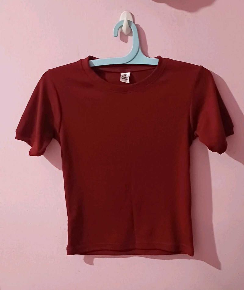 Maroon Basic T-Shirt