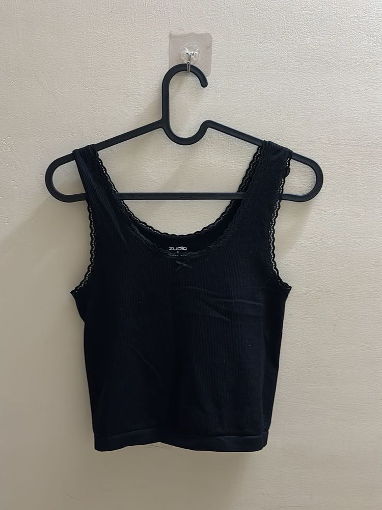 Black Lace Tank Top