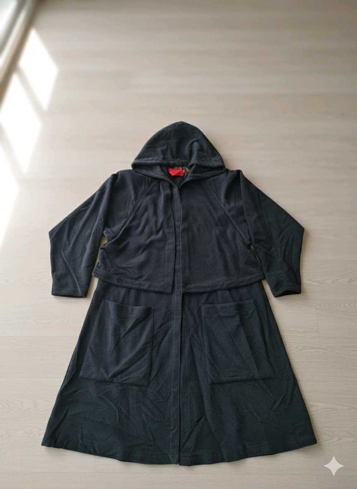 Hooded Dress and Jacket Set (Size-3XL)