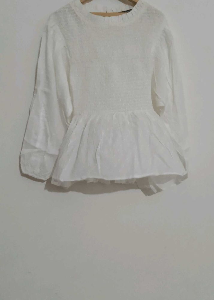 White Peplum Top🤍✨