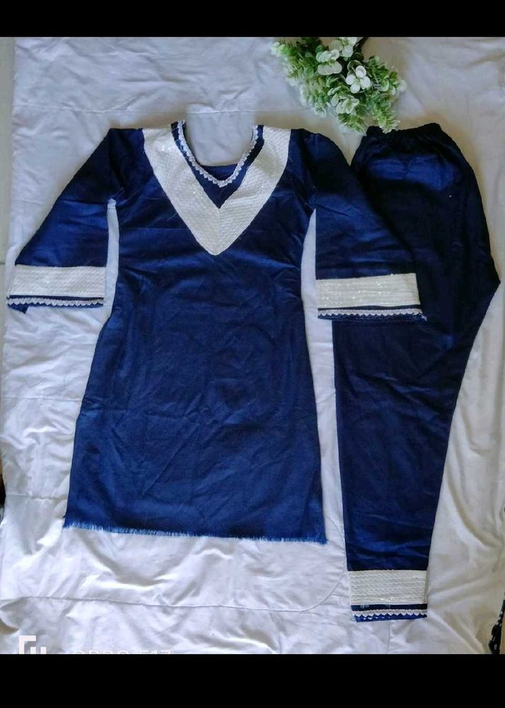 Navy Blue Kurta Set