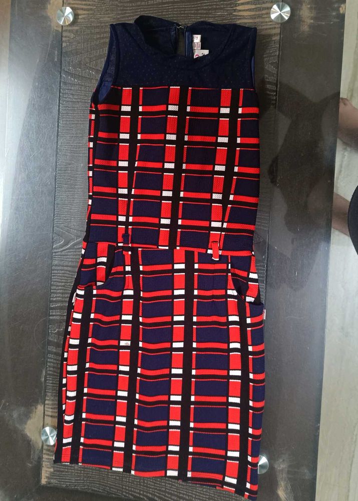 Checkered Sleeveless Dress
