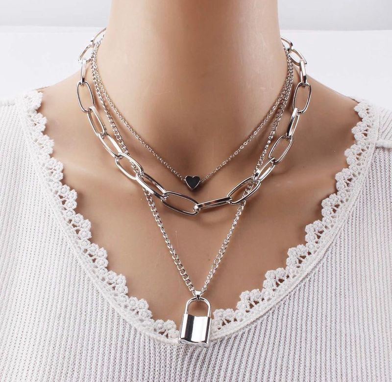 Silver-Plated  Multi layer Chain