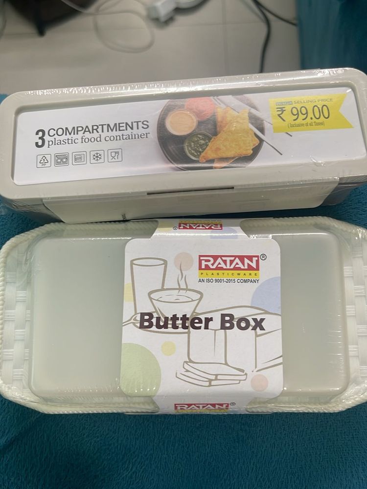 Butter box and food container tiffin