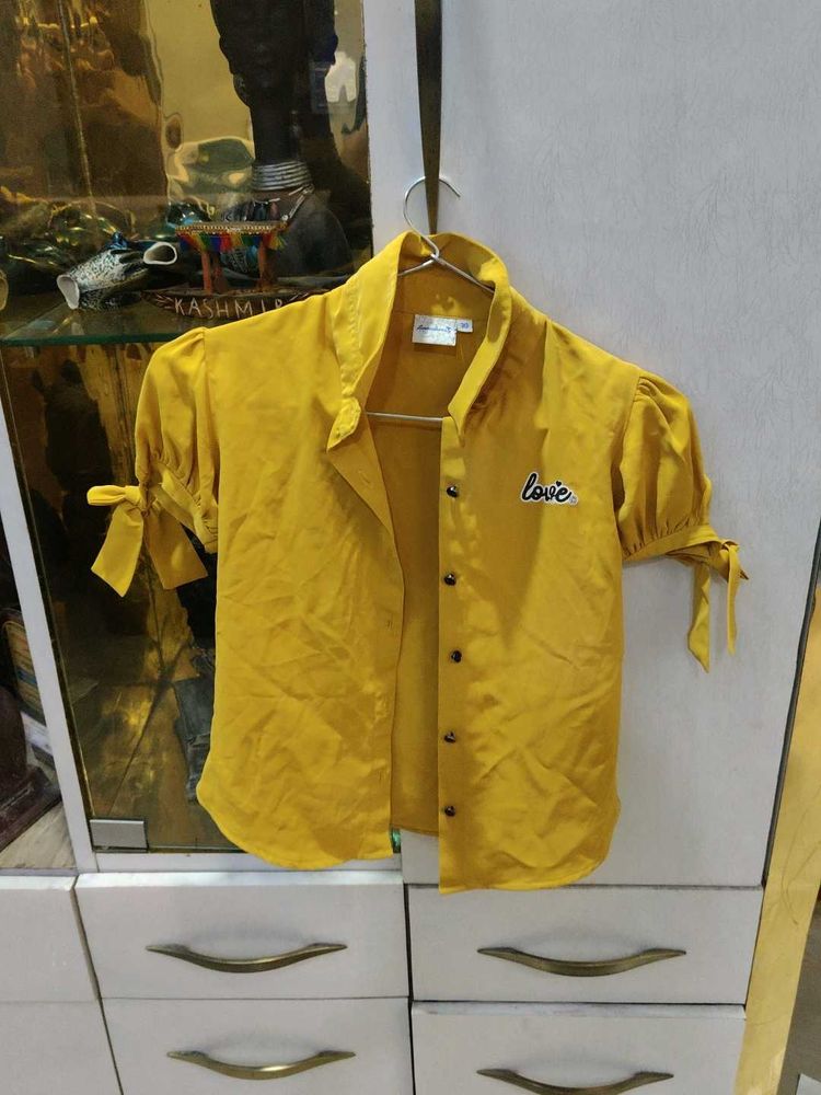 Yellow &#39;Love&#39; Top