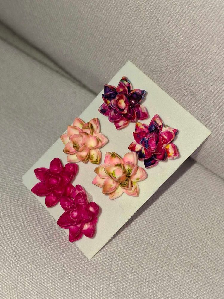 Succulent Stud Earring Set