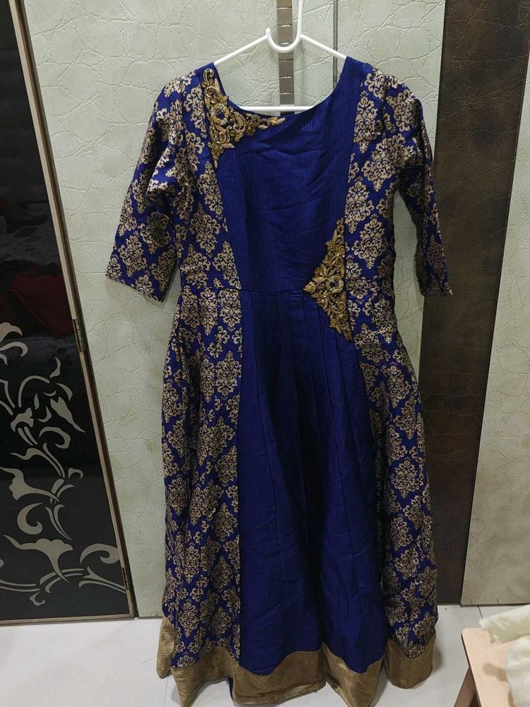 Elegant Blue Ethnic Gown
