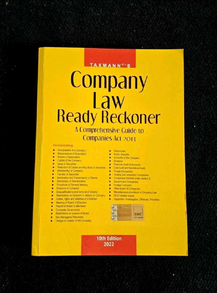 ⚖️ * Company Law : Ready Reckoner