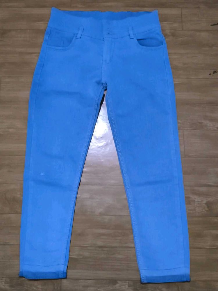 Blue High-Waisted Jeans