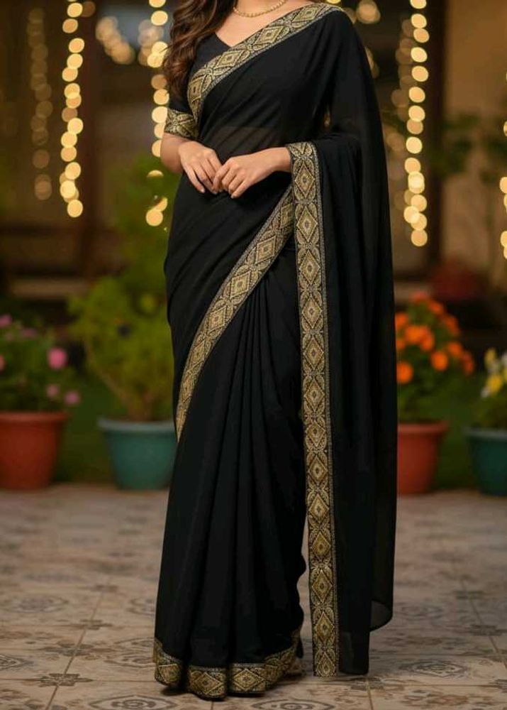 Elegant Black Saree