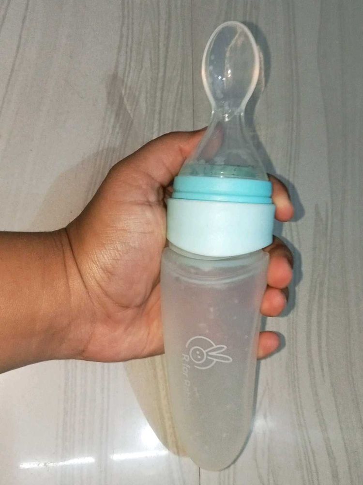 Baby Feeding Bottle with Spoon