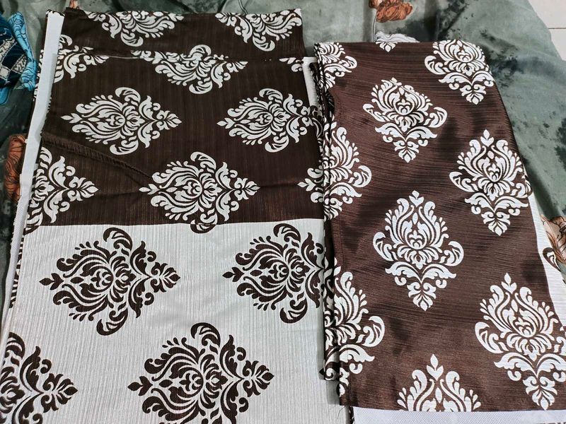 02 set of 5 feet Patterned Curtains
