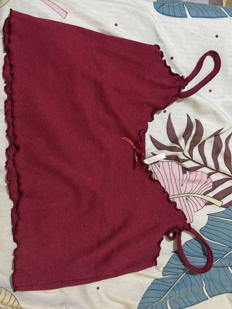 Maroon Cami Combo Offer 3 Tops
