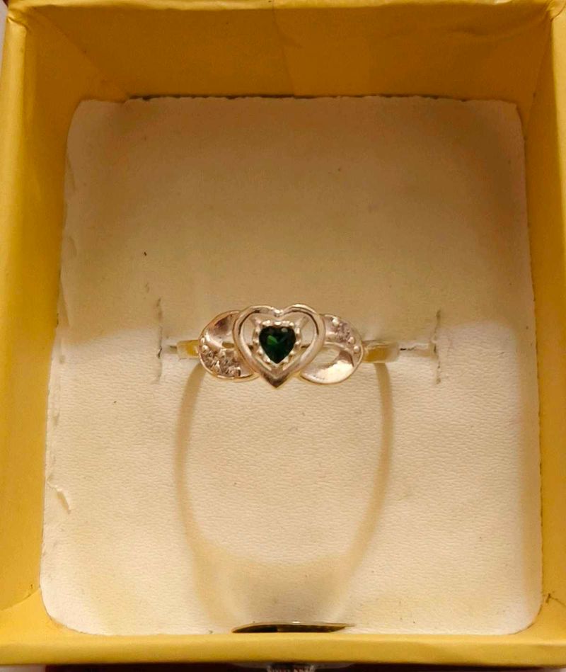 Pure silver Heart Stone Ring # fixed price