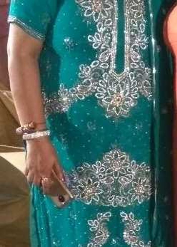 Green Suit With Plazo And Dupatta