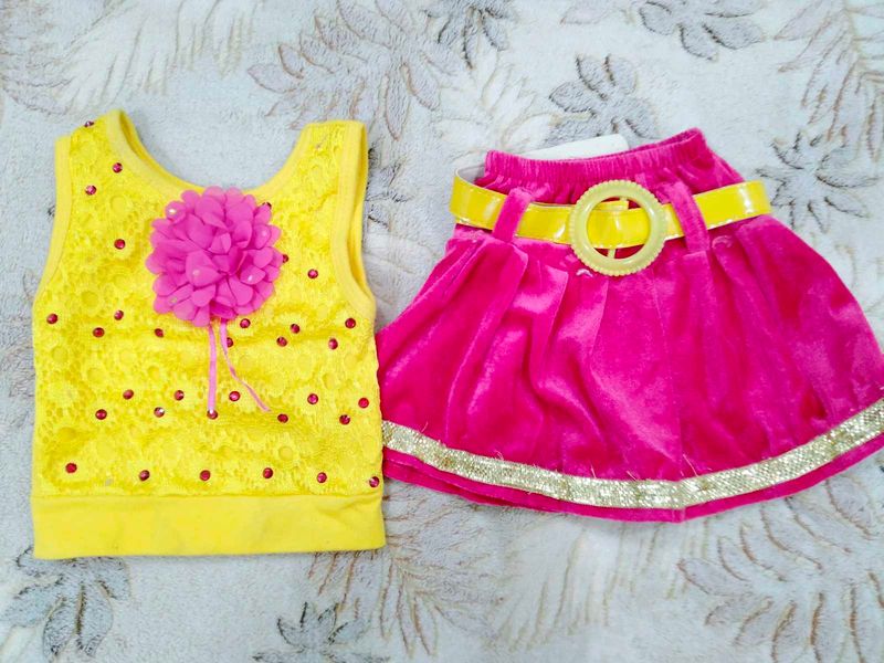 Girls Yellow &amp; Pink Outfit