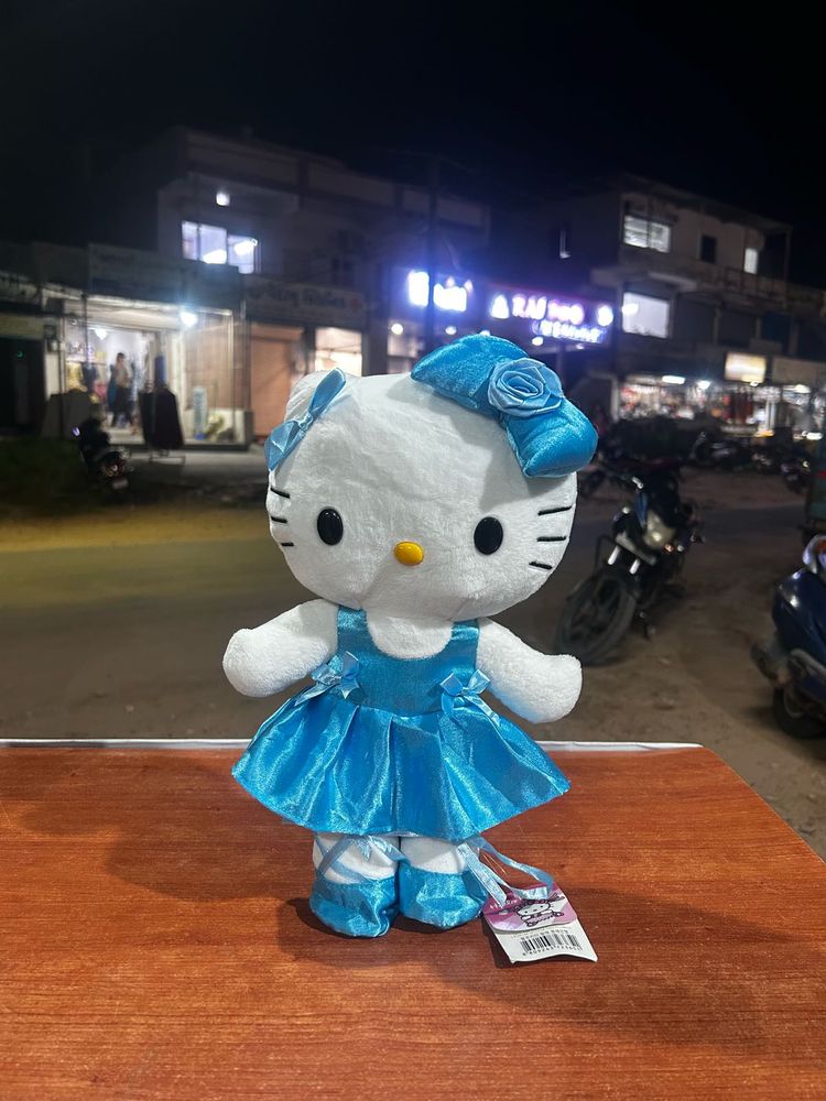 Hello Kitty Plush Doll in Blue Dress
