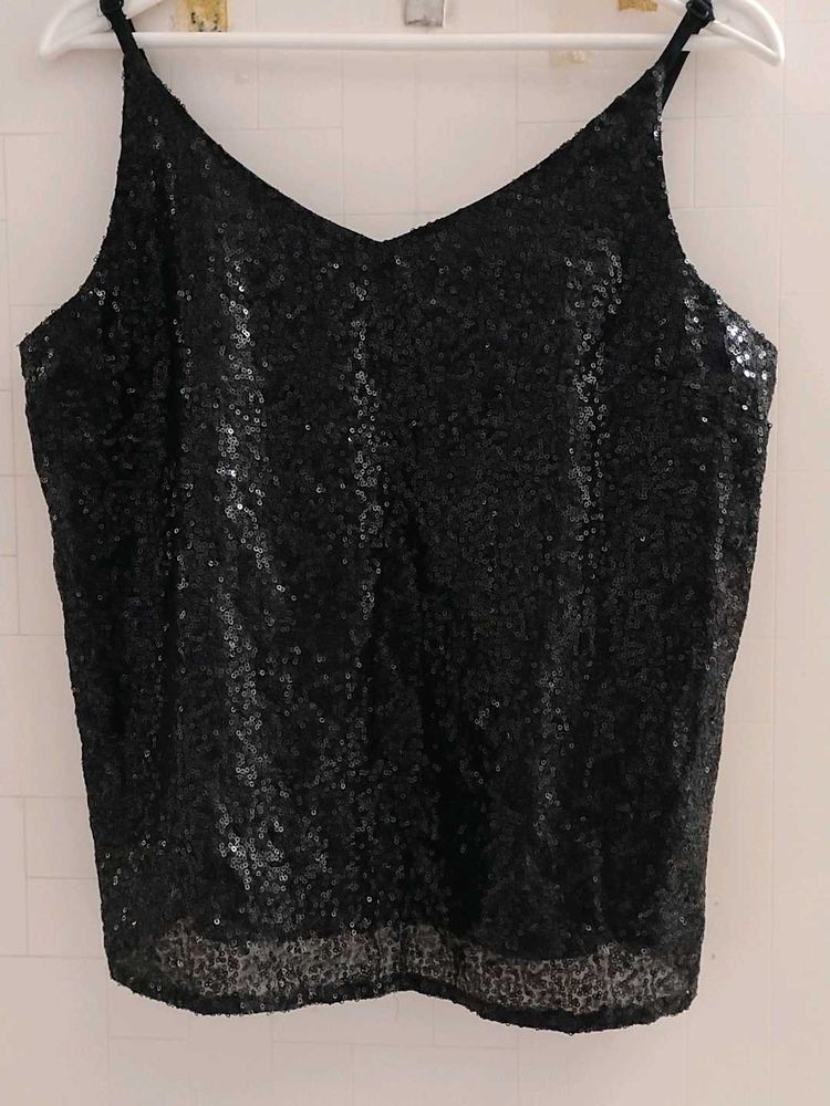 Sparkly Black Cami Top