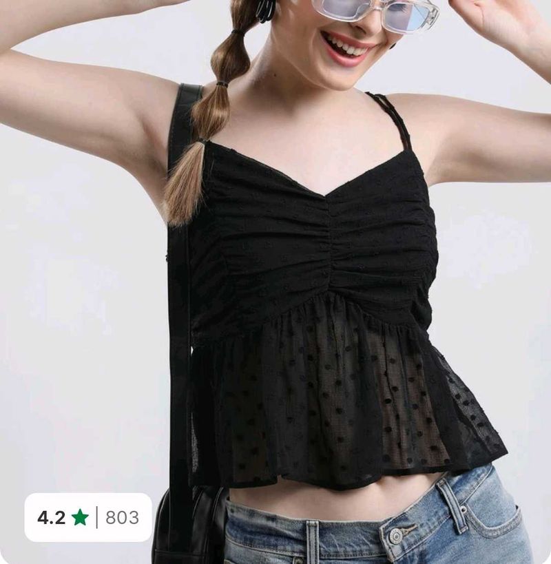 Chic Black Sleeveless Top