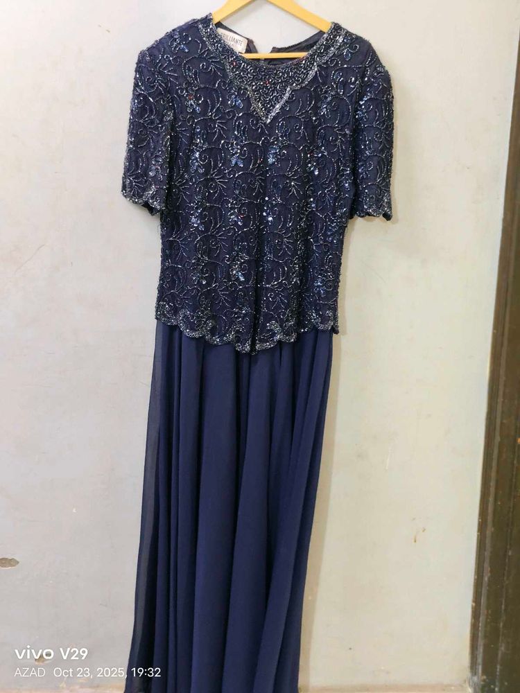 Elegant Navy Blue Dress