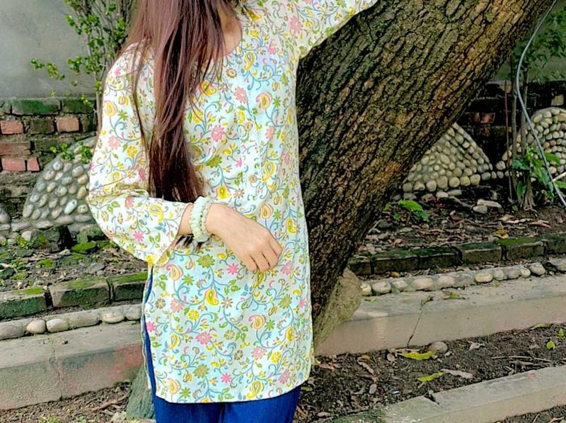 Floral Print Tunic Top