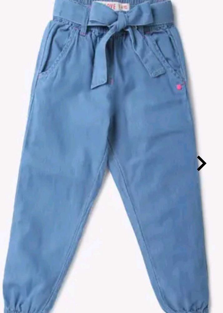 Cute Blue Denim Joggers