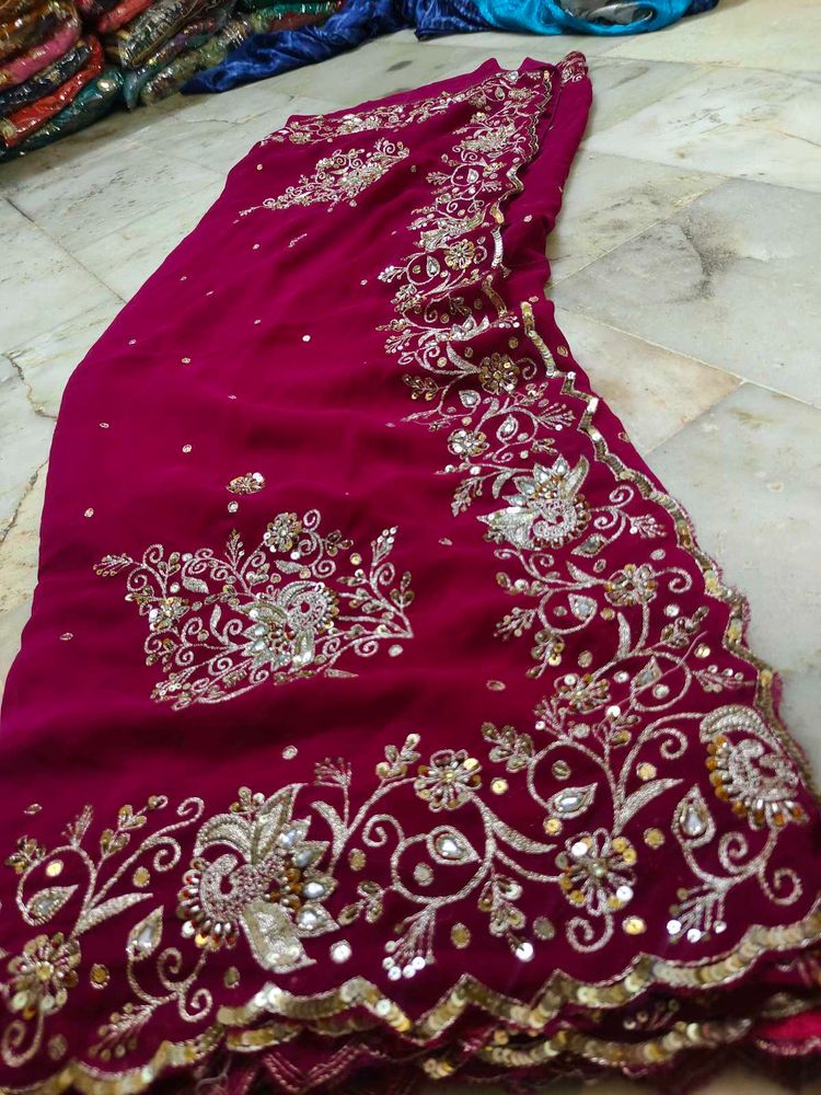 Aari Tari Work Saree Very Beautiful 😍
