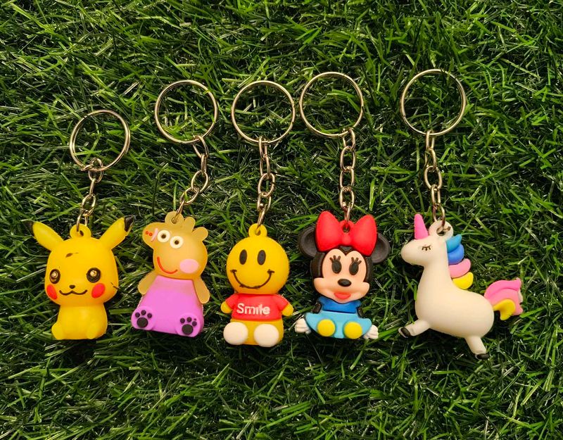 Silicon Key Chain Pack Of 5 Pcs