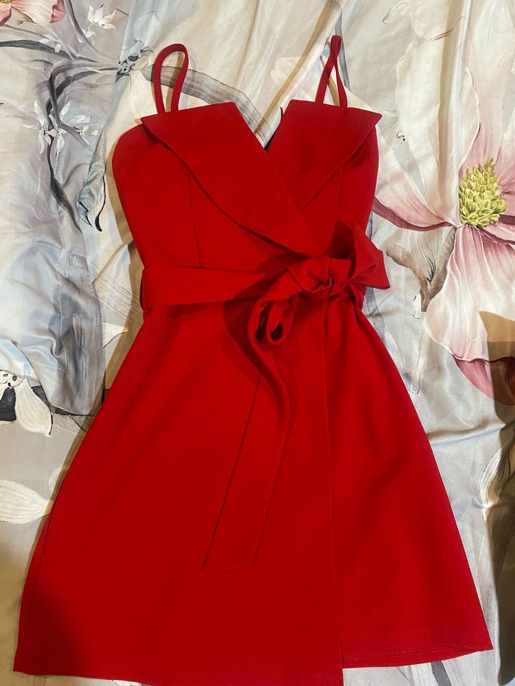 Classy Red Short Dress