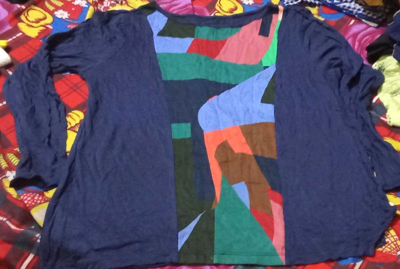 Abstract Print Top Tshirt