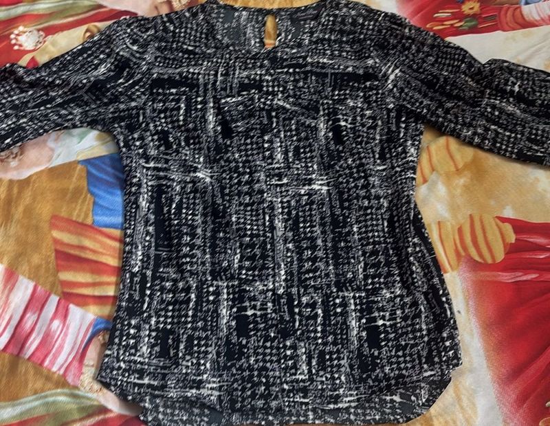 Black &amp; White Patterned Top