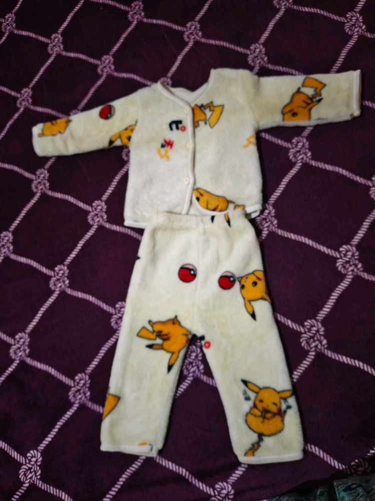 woolen Pikachu Pajama Set - Adorable &amp; Cozy!