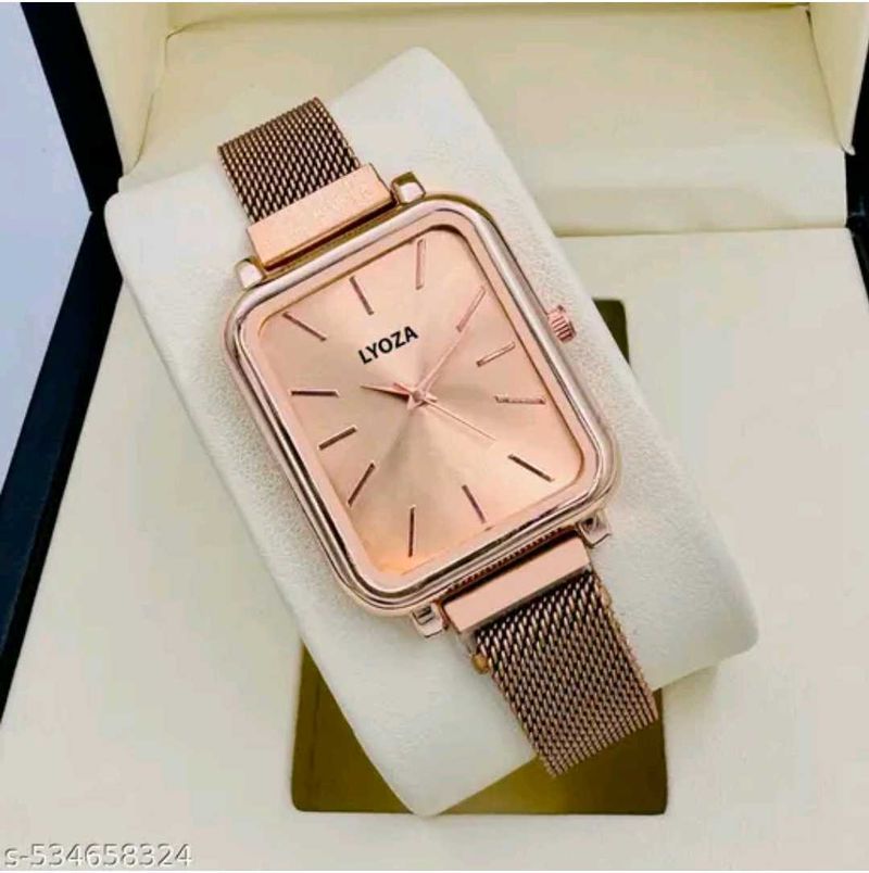 LYOZA Rose Gold Mesh Watch