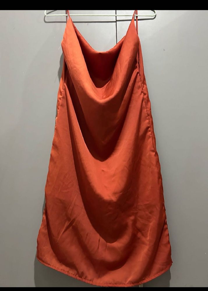 Orange Slip Dress