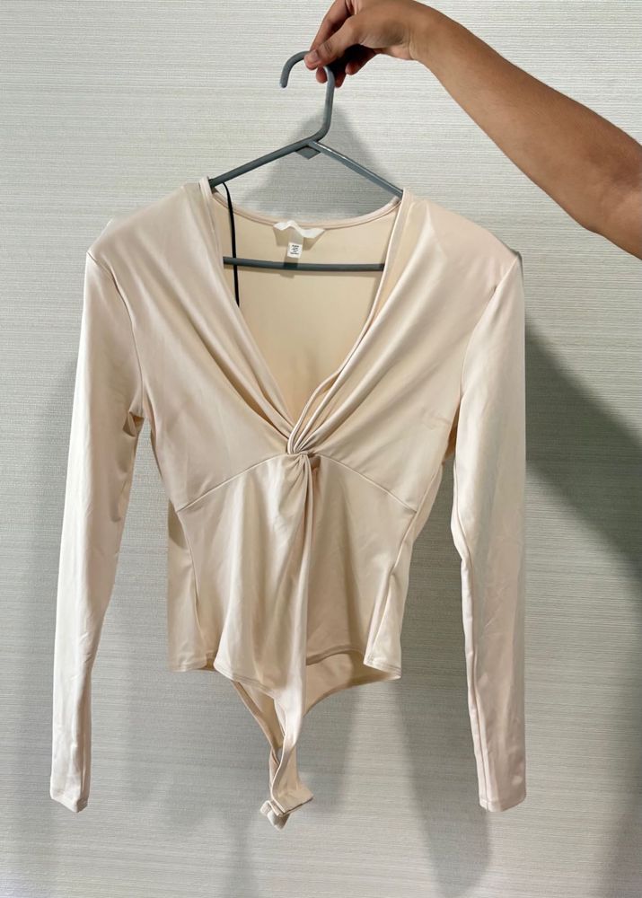 Beige H&amp;M Bodysuit
