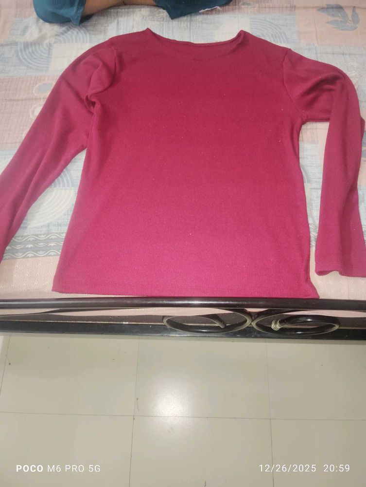 Pink Long Sleeve Top