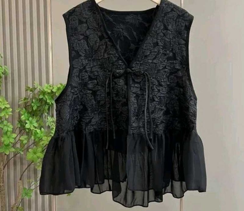 Jacquard Vest Jacket