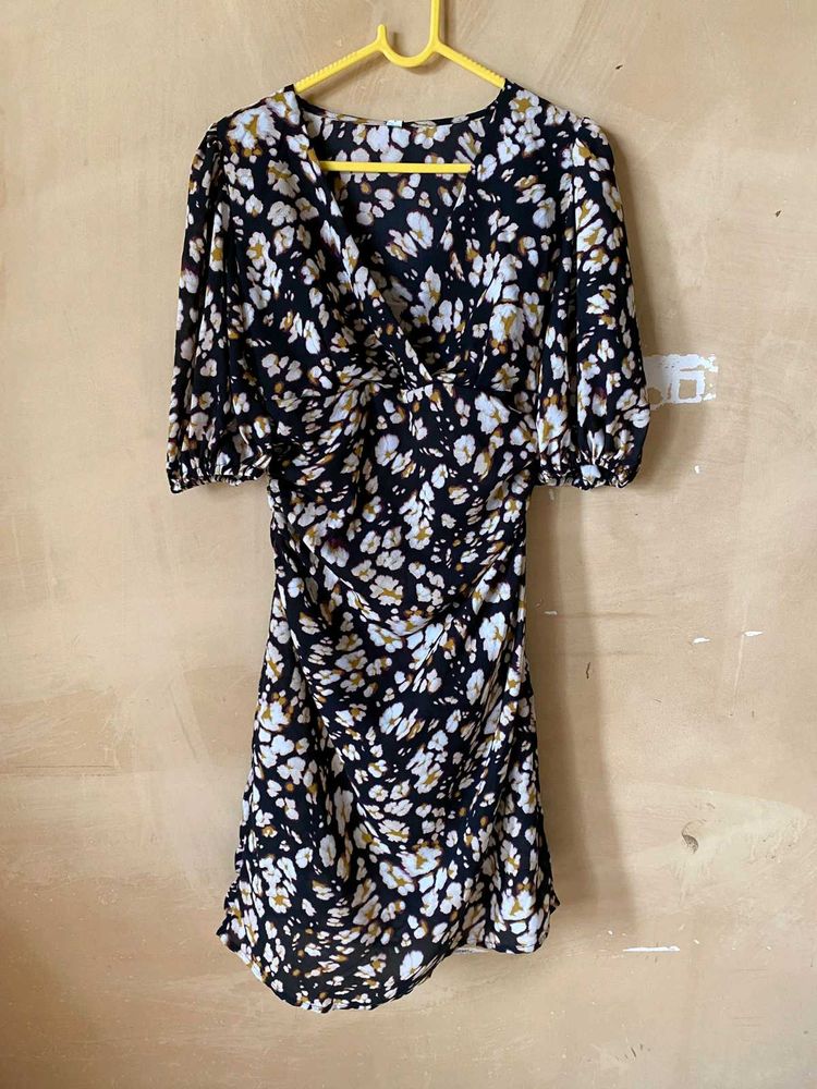 Floral V Neck Dress