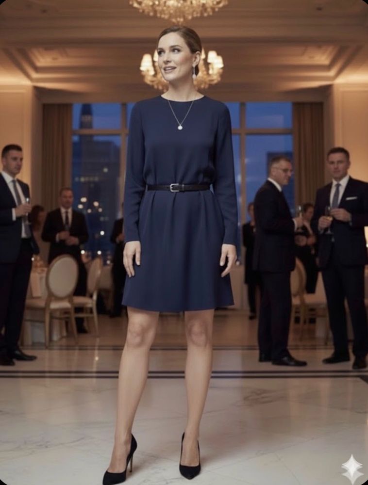 Navy Blue Shift Dress