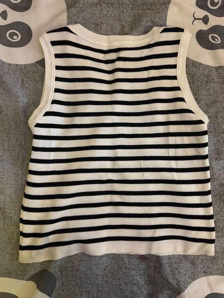 Striped Sleeveless Top