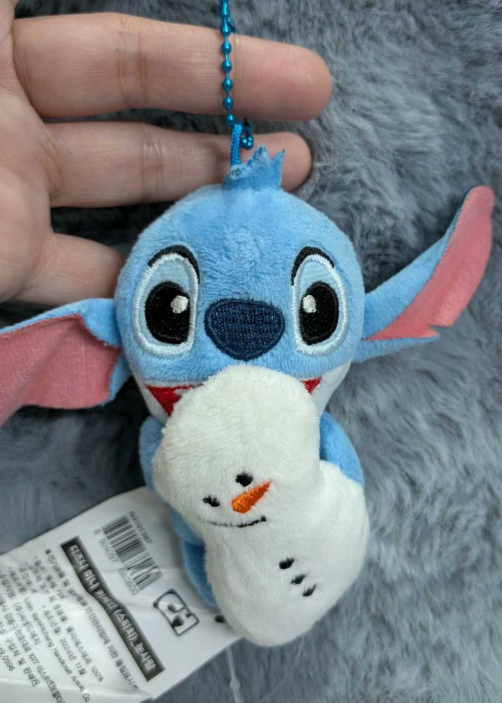 Disney Stitch Plush with Snowman