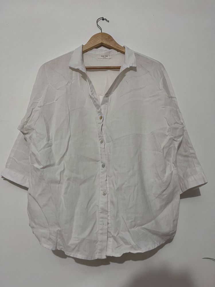 White Button-Down Shirt