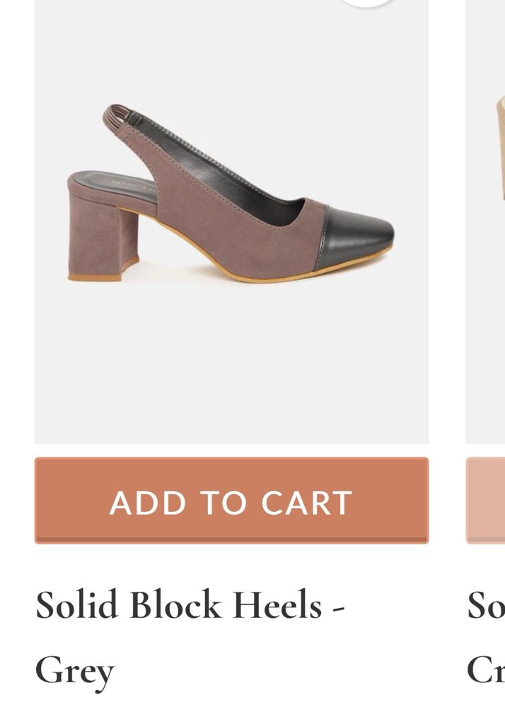 Marc loire Grey Block Heel Slingbacks
