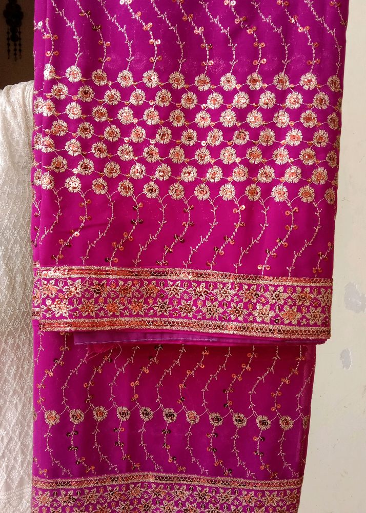 Thread Embroidery Saree