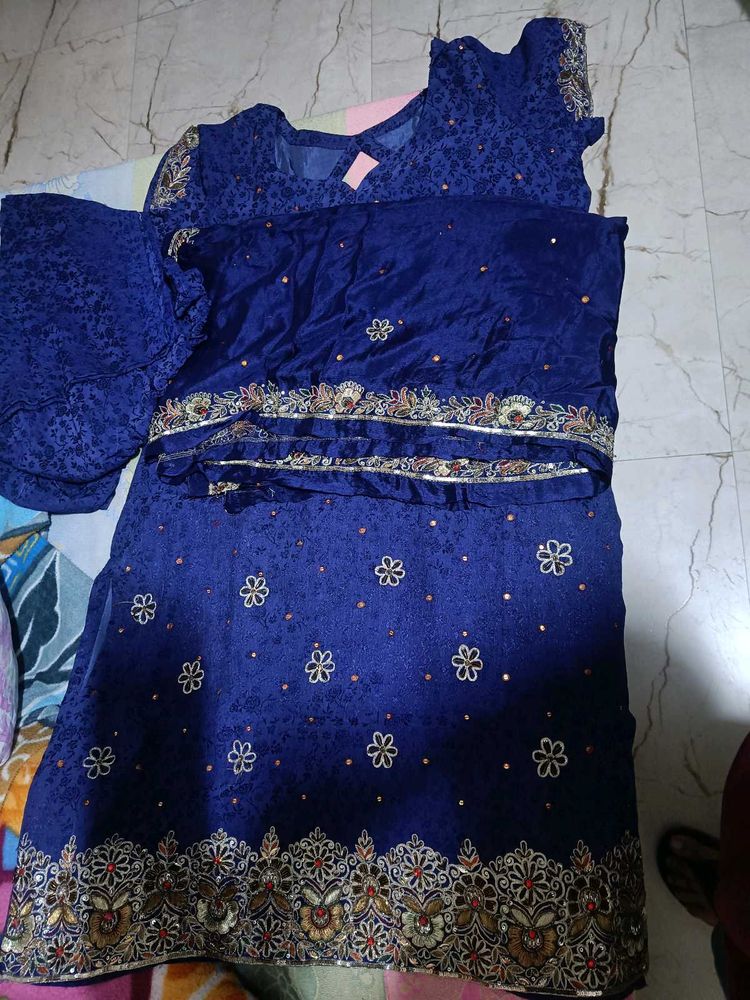 Elegant Blue Embroidered Salwar Suit